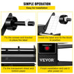 VEVOR Automatic Label Dispenser 110V, 12W AL-1150D Automatic Manual Label Stripper Label Machine 1-8 m/min, Portable Label Applicator for Various Bottles Label Sizes, Auto Counting 0-999999