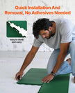 Gym Flooring Set 8 PCS Interlocking PP Puzzle Rubber Tiles Green