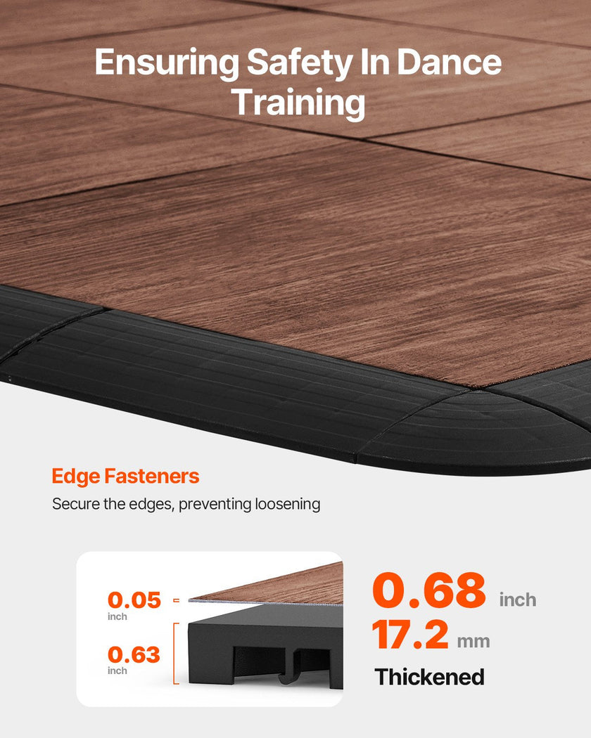 Gym Flooring Set 9 PCS Interlocking PP+PVC Puzzle Rubber Tiles