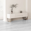 VEVOR Interlocking Vinyl Floor Tiles 48 x 7.3 inch, 10 Tiles 5.5mm Thick Snap Together, Light Gray Wood Grain DIY Flooring for Kitchen, Dining Room, Bedrooms & Bathrooms, Easy for Home Decor