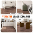 VEVOR Interlocking Vinyl Floor Tiles 10PCS 5.5mm Thick Deep Brown Wood Grain