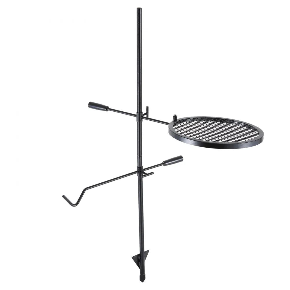 VEVOR Swivel Campfire Grill, Fire Pit Grill Grate over Fire Pits, Heavy Duty Steel Grill Grates, 360° Adjustable Open Fire Outdoor Cooking Equipment, Portable Camp Fire Racks for Camping Outdoor BBQ