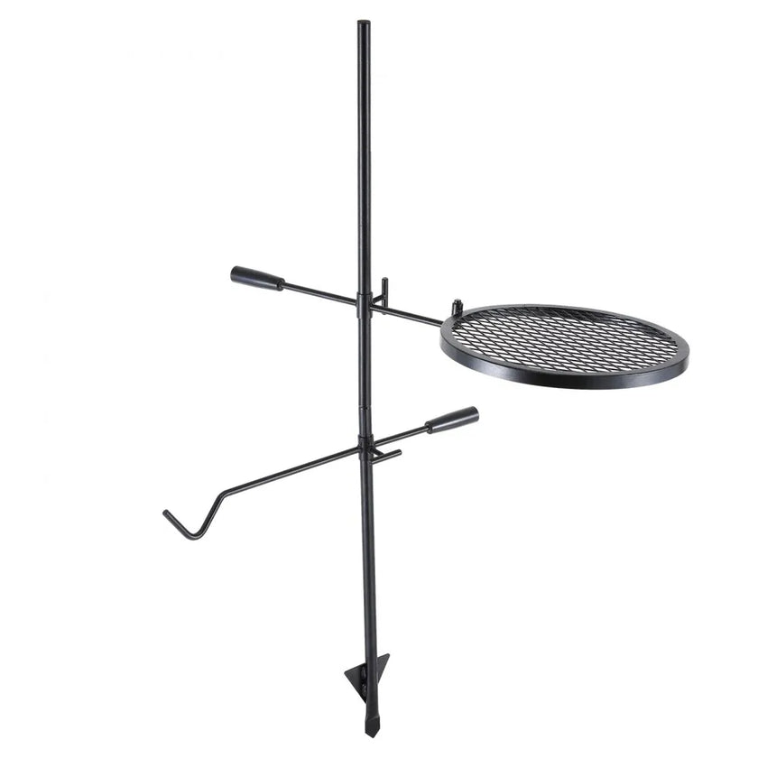 VEVOR Swivel Campfire Grill, Fire Pit Grill Grate over Fire Pits, Heavy Duty Steel Grill Grates, 360° Adjustable Open Fire Outdoor Cooking Equipment, Portable Camp Fire Racks for Camping Outdoor BBQ