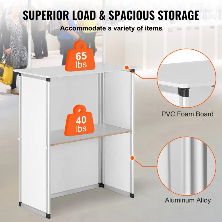 VEVOR Portable Tradeshow Podium Table, 30.91