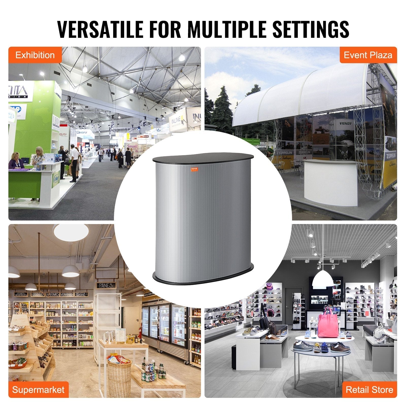 VEVOR Portable Tradeshow Podium Table, 35.43