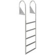 VEVOR Dock Ladders Flip Up, Dock Ladder with Rubber Mat, Swim Ladder Aluminum 5 Step, Each Step 21.5\