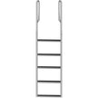 VEVOR Dock Ladders Flip Up, Dock Ladder with Rubber Mat, Swim Ladder Aluminum 5 Step, Each Step 21.5\