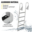 VEVOR Dock Ladders Flip Up, Dock Ladder with Rubber Mat, Swim Ladder Aluminum 5 Step, Each Step 21.5\