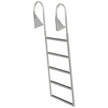 VEVOR Dock Ladders Flip Up, Dock Ladder with Rubber Mat, Swim Ladder Aluminum 5 Step, Each Step 21.5\