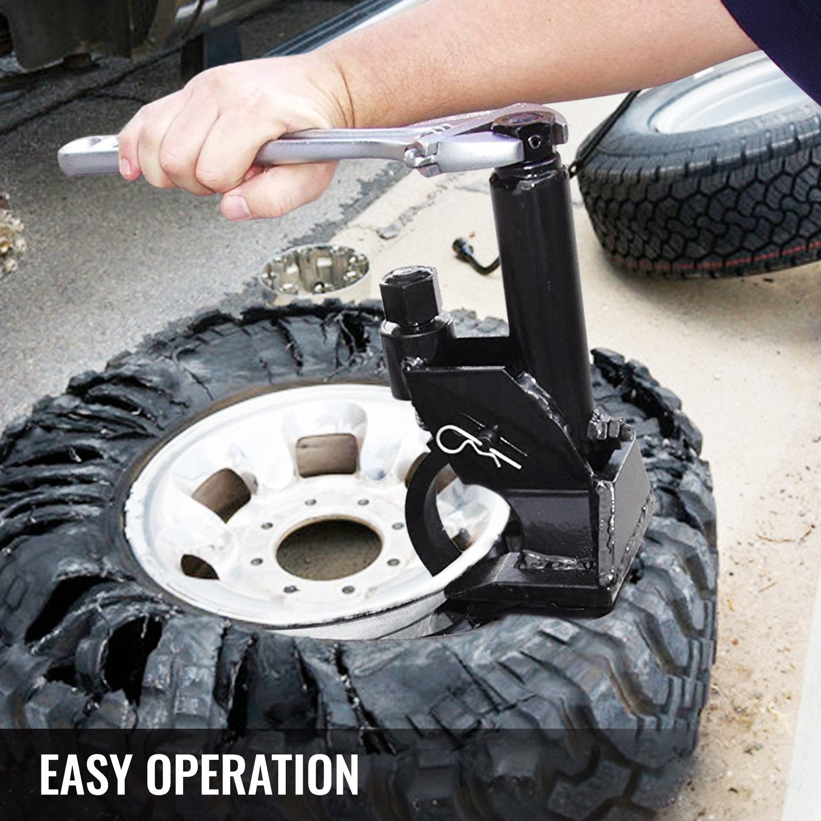 Portable Tire Changer Bead Clamps Hand Manual Bead Breaker Black Set Equipment