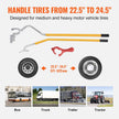 VEVOR Tire Mount Demount Tool, 22.5-24.5 inch Manual Steel Tire Changer Mount Demount Removal Tool, with Extra Bead Keeper, Tubeless Truck Bead Breaker, 3 PCS Tire Changing Tools, Orange
