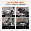 VEVOR Tire Mount Demount Tool, 22.5-24.5 inch Manual Steel Tire Changer Mount Demount Removal Tool, with Extra Bead Keeper, Tubeless Truck Bead Breaker, 3 PCS Tire Changing Tools, Orange