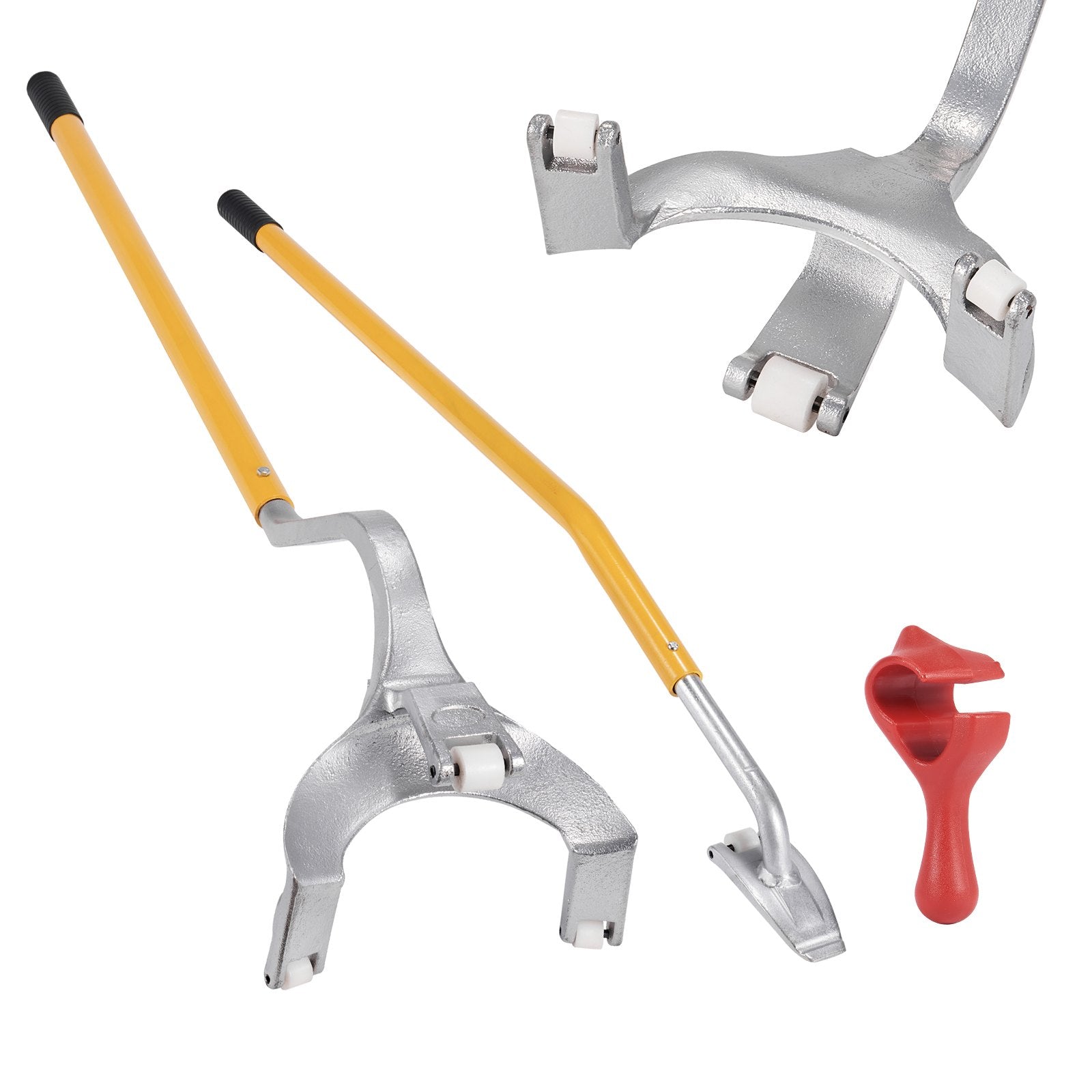 VEVOR Tire Mount Demount Tool, 22.5-24.5 inch Manual Steel Tire Changer Mount Demount Removal Tool, with Extra Bead Keeper, Tubeless Truck Bead Breaker, 3 PCS Tire Changing Tools, Orange