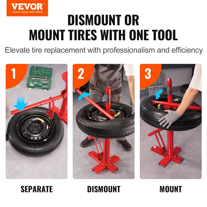 VEVOR Manual Tire Changer, Portable Hand Bead Breaker Mounting Tool for 8