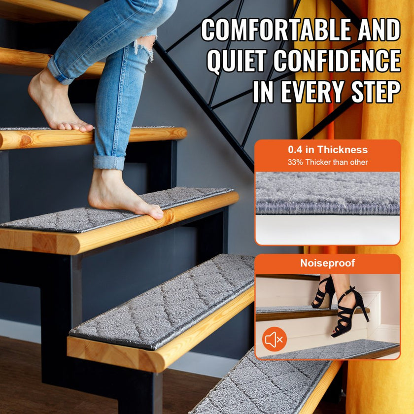 VEVOR Stair Treads, Stairs Carpet Non Slip 9
