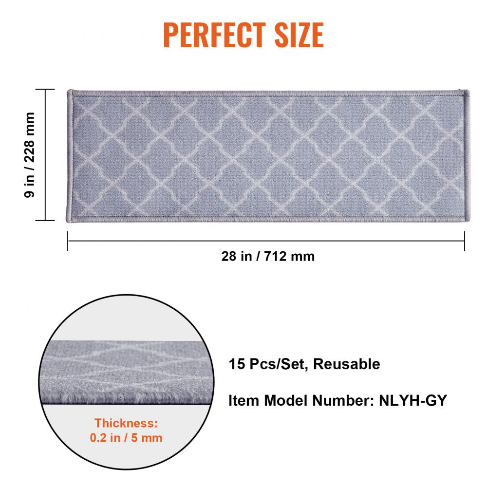 VEVOR Stair Treads, Stairs Carpet Non Slip 9