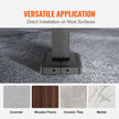 VEVOR Wrought Iron Handrail, Fit 2 or 3 Steps Outdoor Stair Railing, Adjustable Front Porch Hand Rail, Black Transitional Hand railings for Concrete Steps or Wooden Stairs with Installation Kit