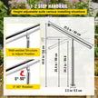Outdoor Stair Railing Step Handrail 304 Stainless Steel 31.5x35.4
