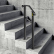 Fits 1 Step Handrail Arch #1 Matte Black Iron Powder Coating Brick Steps