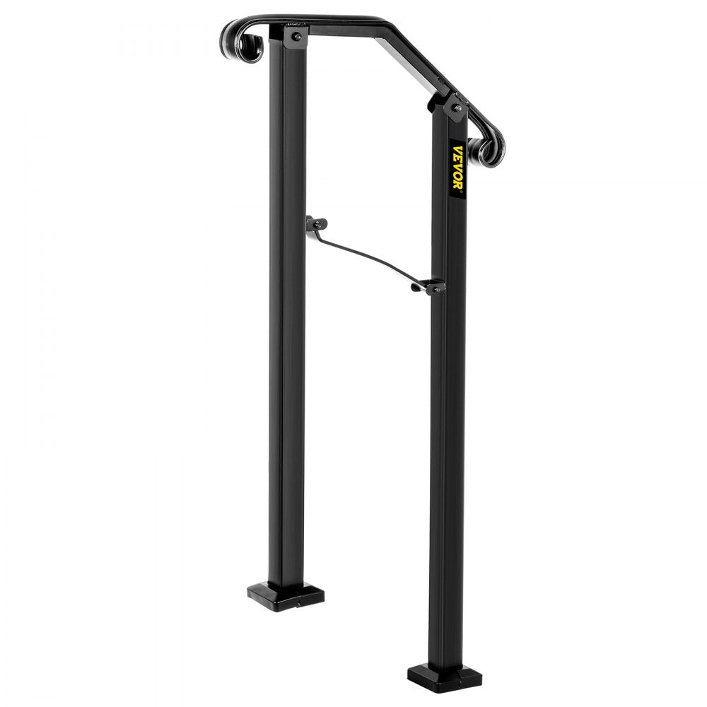 Fits 1 Step Handrail Arch #1 Matte Black Iron Powder Coating Brick Steps