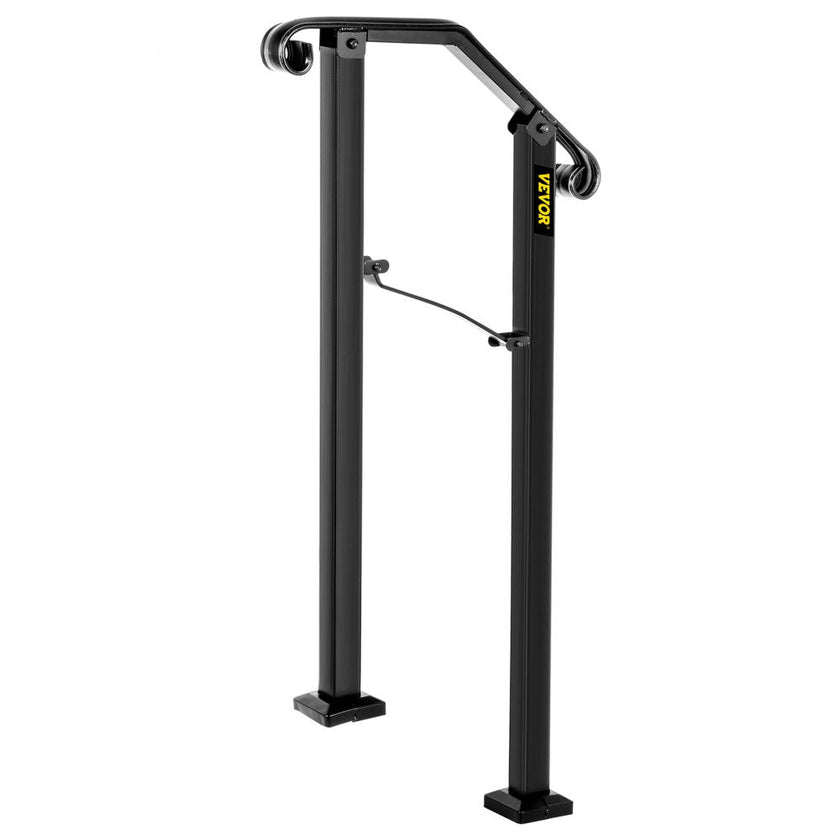 Fits 1 Step Handrail Arch #1 Matte Black Iron Powder Coating Brick Steps