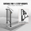 Fits 1 Or 2 Steps Handrail #1 Matte Black Brick Steps Hotels Paver Steps