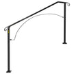 VEVOR Handrails for Outdoor Steps, Fit 3 or 4 Steps Outdoor Stair Railing, Arch#3 Wrought Iron Handrail, Flexible Porch Railing, Black Transitional Handrails for Concrete Steps or Wooden Stairs