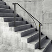 VEVOR Handrails for Outdoor Steps, Fit 4 or 5 Steps Outdoor Stair Railing, Arch#4 Wrought Iron Handrail, Flexible Porch Railing, Black Transitional Handrails for Concrete Steps or Wooden Stairs