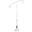 Single Post Handrail Handrail Wrought Iron Fits 1 or 2 Steps Matte White