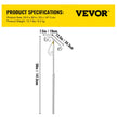 VEVOR Handrails for Outdoor Steps, Fit 1 or 2 Steps Outdoor Stair Railing, Single Post Wrought Iron Handrail Flower Design, White Porch Railings for Concrete Steps or Wooden Stairs Without Base