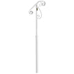 VEVOR Handrails for Outdoor Steps, Fit 1 or 2 Steps Outdoor Stair Railing, Single Post Wrought Iron Handrail Flower Design, White Porch Railings for Concrete Steps or Wooden Stairs Without Base