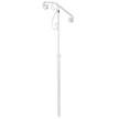 VEVOR Handrails for Outdoor Steps, Fit 1 or 2 Steps Outdoor Stair Railing, Single Post Wrought Iron Handrail Flower Design, White Porch Railings for Concrete Steps or Wooden Stairs Without Base