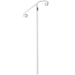 VEVOR Single Post Handrail Wrought Iron Post Mount Step Grab Supports in Ground Long Post Fits 1 or 2 Steps Grab Rail Single Post Railing