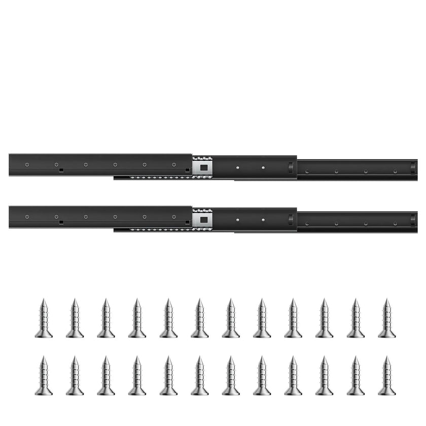 VEVOR Undermount Drawer Slides 16 inch Under Stair Cabinet Rails 260 LB Load