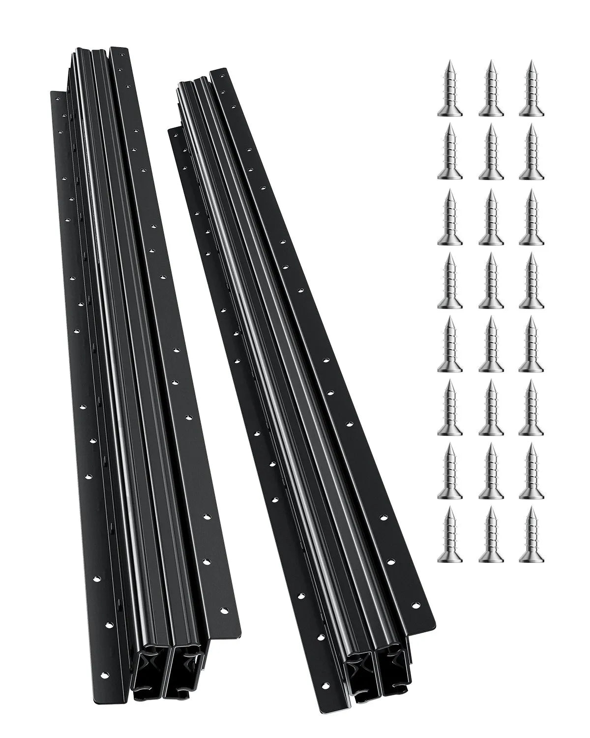 VEVOR Undermount Drawer Slides 32 inch Under Stair Cabinet Rails 260 LB Load