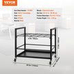 VEVOR Blueprint Storage Rack 20 Slots Mobile Roll File Holder for Architectural