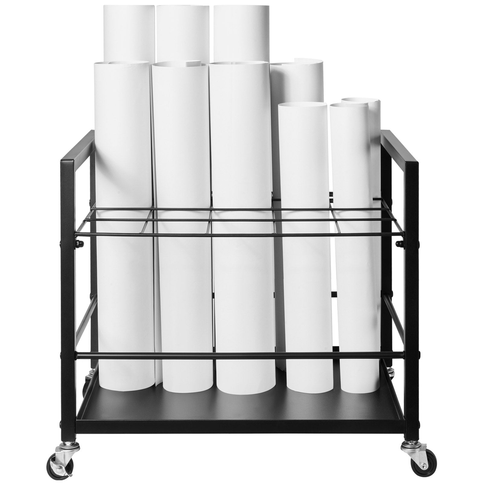 VEVOR Blueprint Storage Rack 20 Slots Mobile Roll File Holder for Architectural