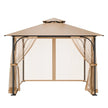 VEVOR Replacement Mesh Gazebo Netting Screen for 10x10x7 ft Patio, Net Only