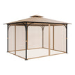 VEVOR Replacement Mesh Gazebo Netting Screen for 10x12x7.3 ft Patio, Net Only