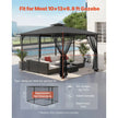VEVOR Replacement Mesh Gazebo Netting Screen for 10x13x6.8 ft Patio, Net Only