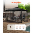 VEVOR Replacement Mesh Gazebo Netting Screen for 10x13x6.8 ft Patio, Net Only