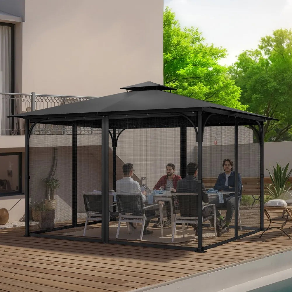 VEVOR Replacement Mesh Gazebo Netting Screen for 10x13x6.8 ft Patio, Net Only