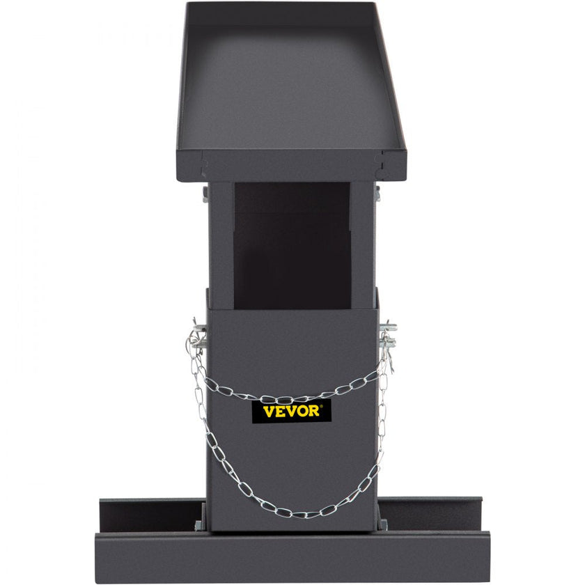 VEVOR 23.4x7.6-Inch Ladder Extender, Extension Ladder 12.25-19.7-Inch Adjustable Height Range, Ladder Leveling Tool, Stair Ladder Extension with Chain Pins in Steel for Stairs, in Black Powder Coated