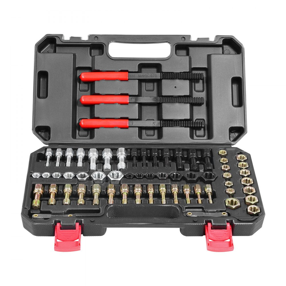 VEVOR 61PCS Thread Chaser Set UNC UNF Metric Thread Restorer Tool Rethreading