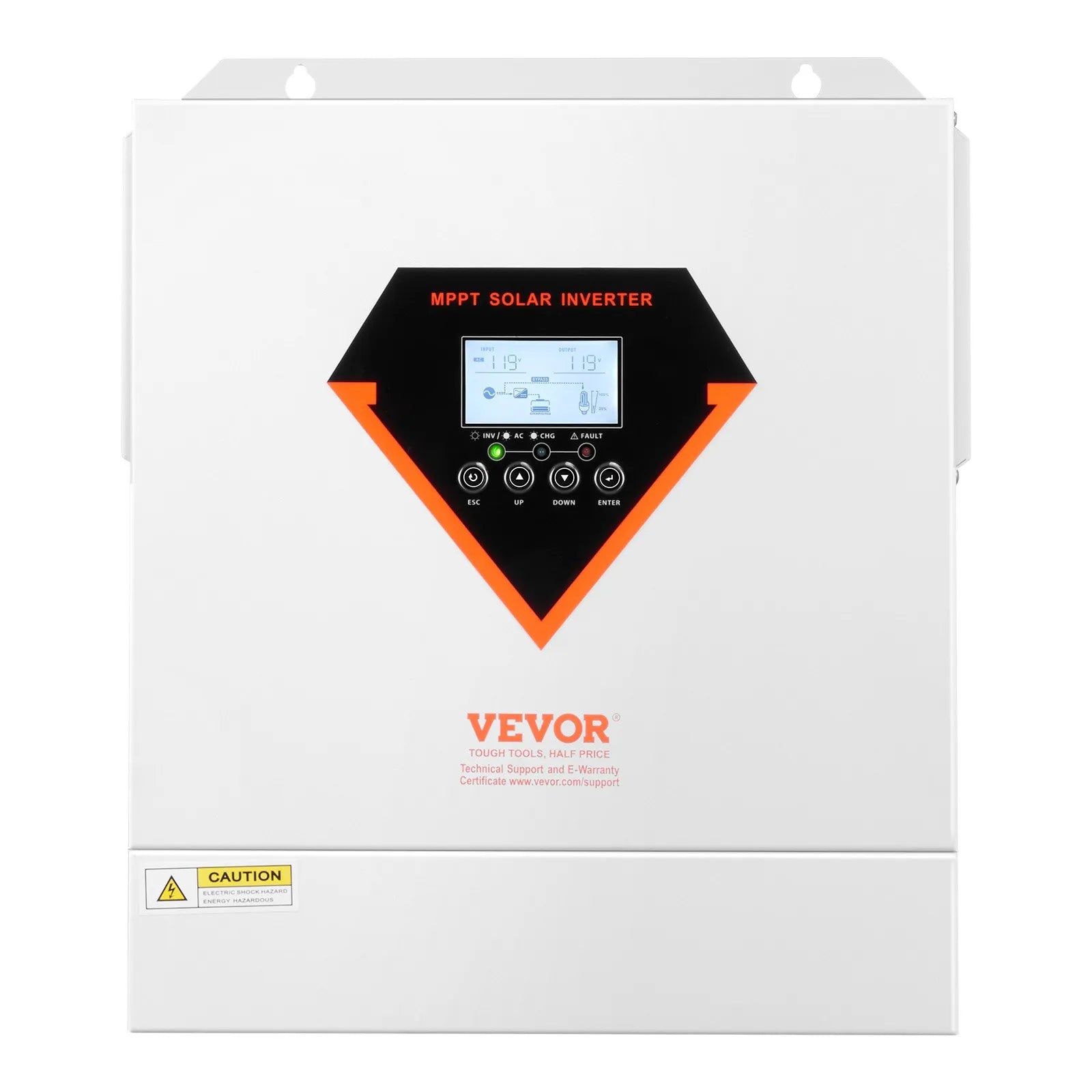 VEVOR Hybrid Solar Inverter Charger 3000W 110/120V Built-in 100A MPPT Controller