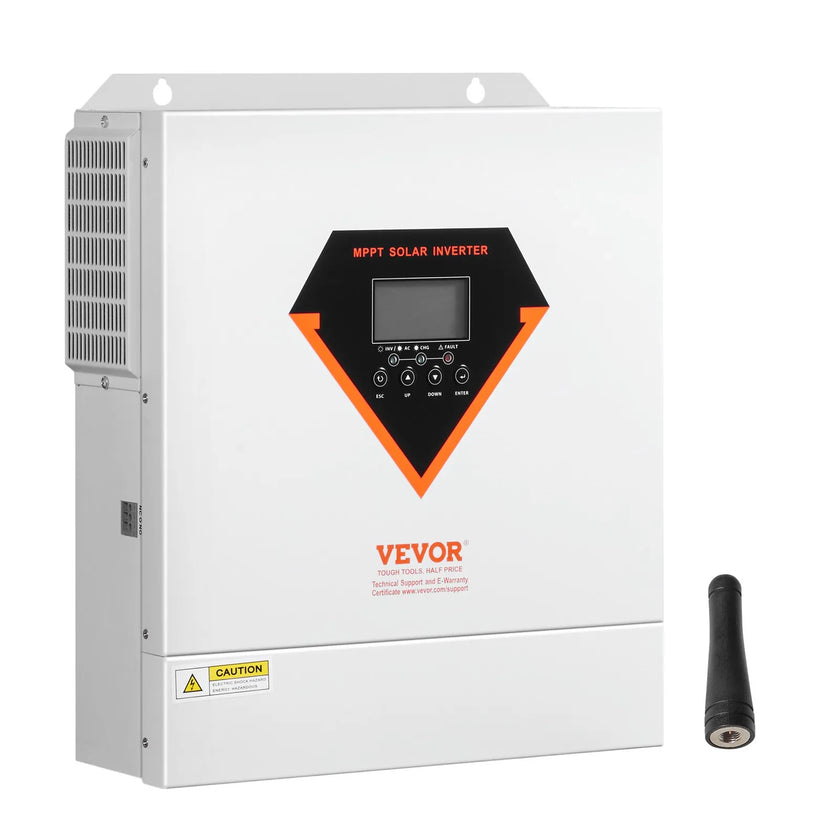 VEVOR Hybrid Solar Inverter Charger 3000W 110/120V Built-in 100A MPPT Controller