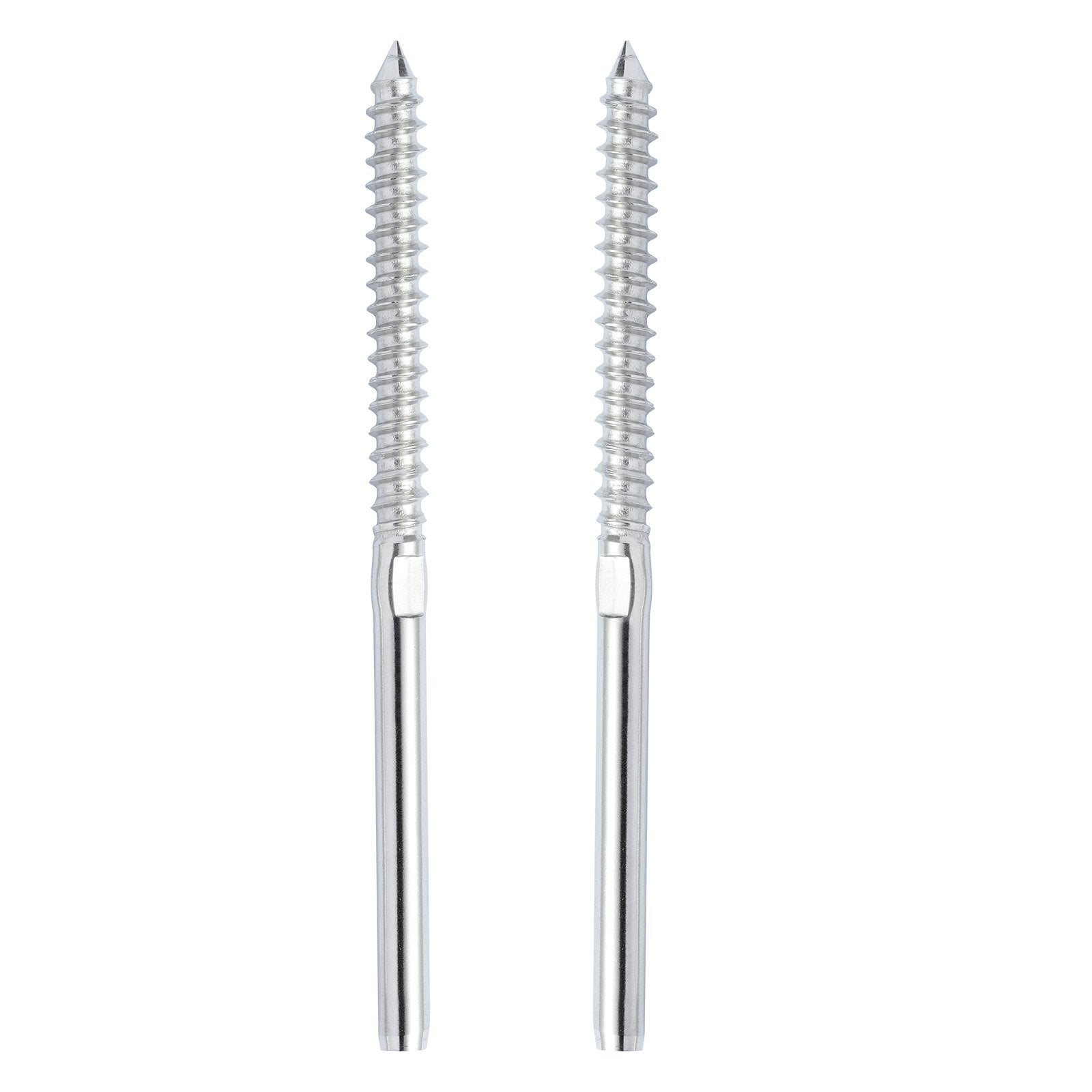 VEVOR 122 Pack Cable Railing Swage Threaded Stud Tension End Fitting Terminal for 1/8