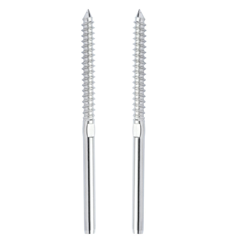 VEVOR 122 Pack Cable Railing Swage Threaded Stud Tension End Fitting Terminal for 1/8