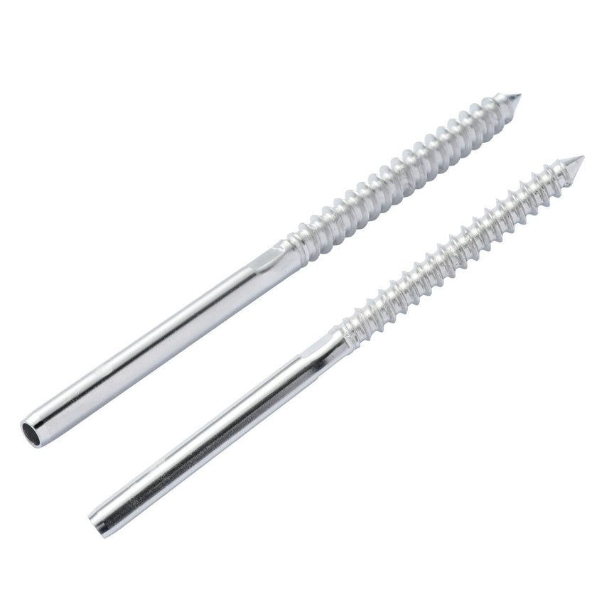 VEVOR 122 Pack Cable Railing Swage Threaded Stud Tension End Fitting Terminal for 1/8