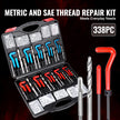 VEVOR Helicoil Thread Repair Kit 338-Piece SAE and Metric Rethreading Tool Kit